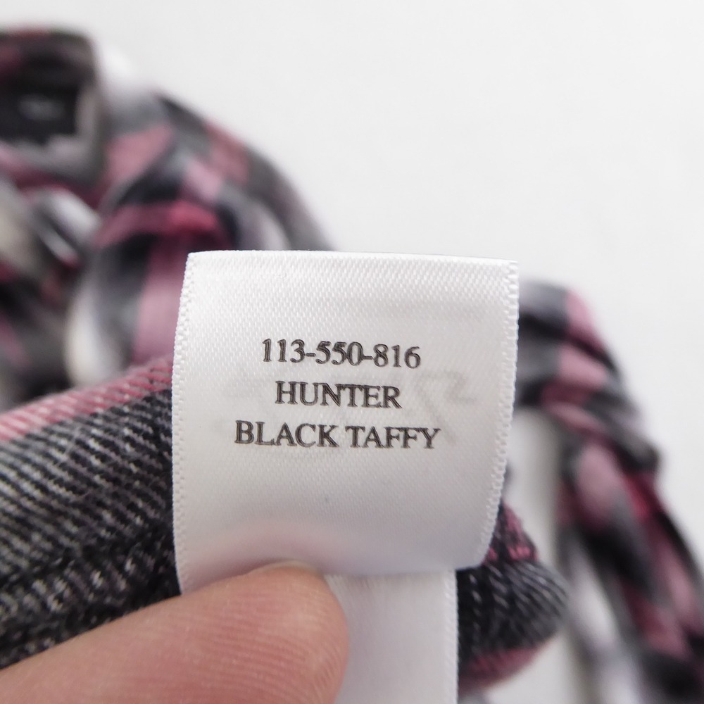 Rails Hunter Plaid Flannel Shirt Black Taffy Pink White Womens Size Large Rayon - Picture 9 of 11